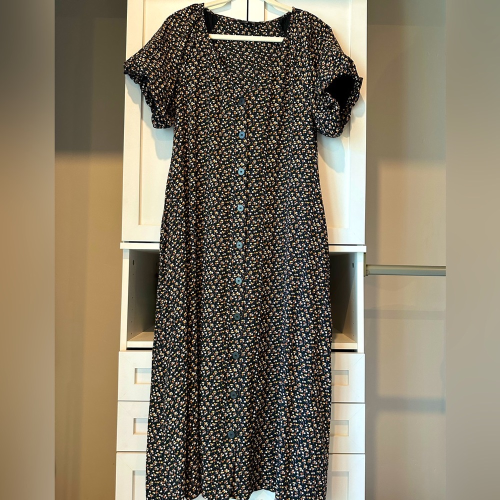 Madewell Floral Printed Midi Dress